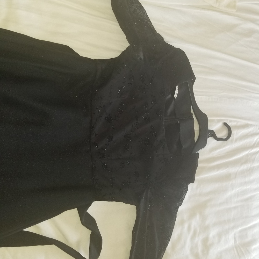 Floral fashions black dress